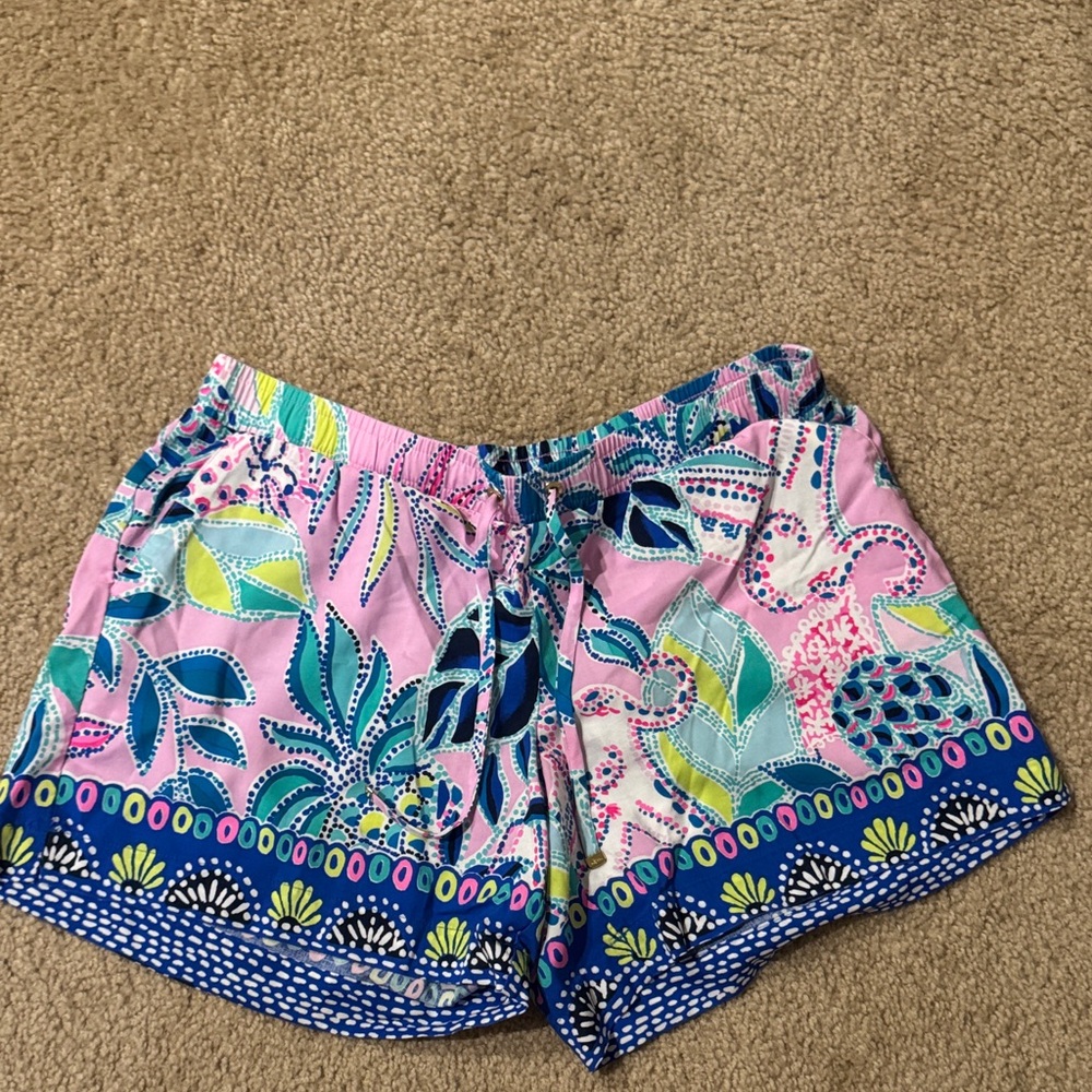 Lilly Pulitzer Vibrant Pink and Blue Shorts